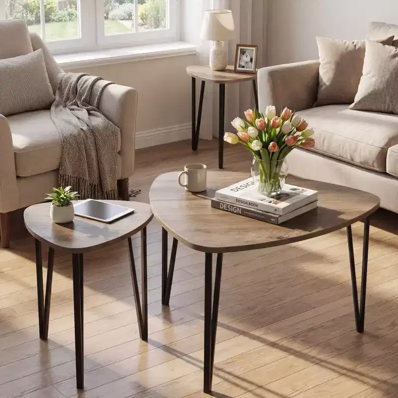 The Lakeside Collection Set of 3 Nesting Coffee End Tables -