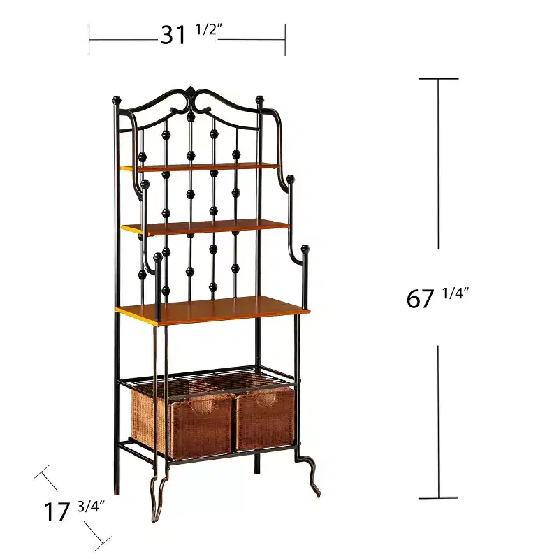 Saint Pierre Bakers Rack - Black/Brown - SEI