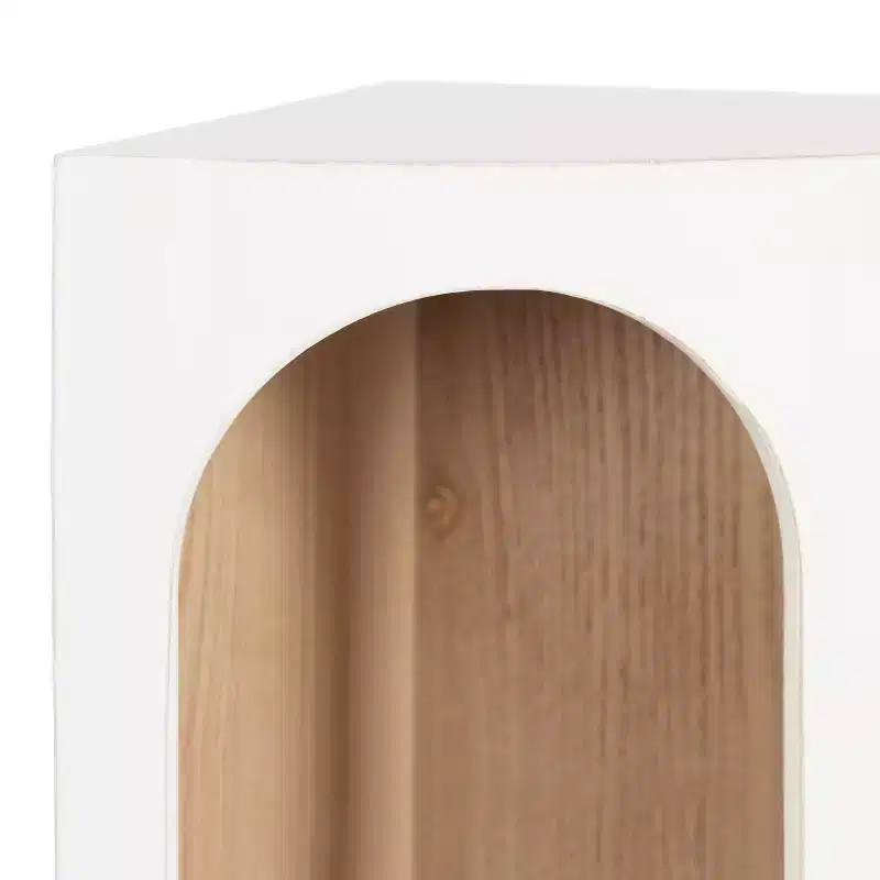Kate & Laurel All Things Decor 16" Elloree Corner Shelf White/Natural