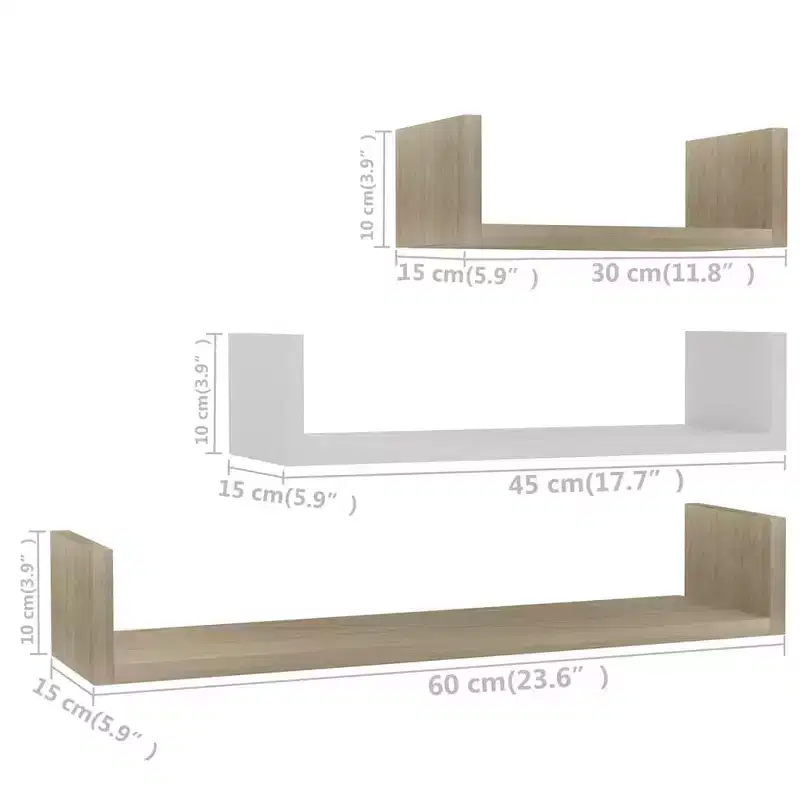Shelf Black Engineered wood Large Wall-mounted