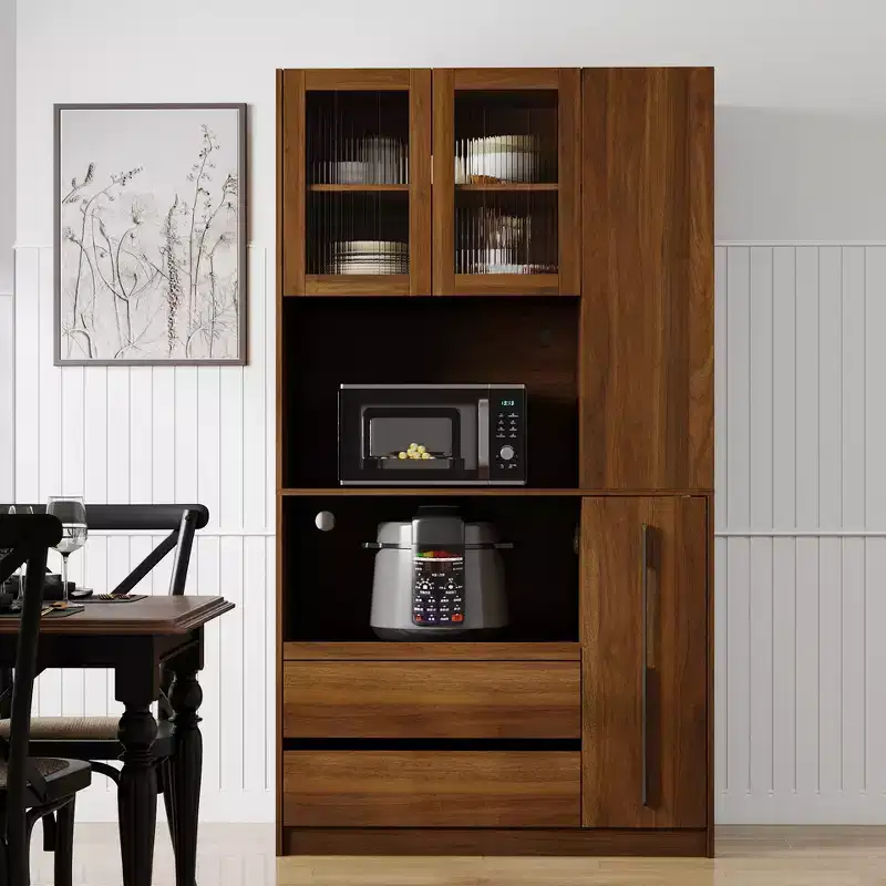 Modern 70.87 Tall Freestanding Kitchen Pantry Cabinet with Drawer and Adjustable Shelves