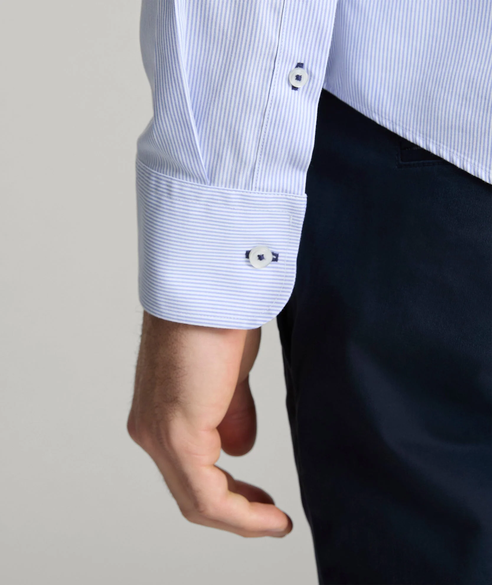 Blue Striped Cotton Shirt