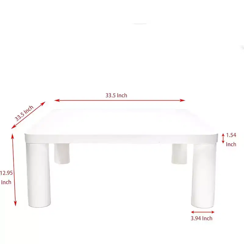Acekool Modern Coffee Table, Thickened 1.54 MDF Top, 4 Diameter Legs, Easy Clean, Minimalist Style, for Living Room