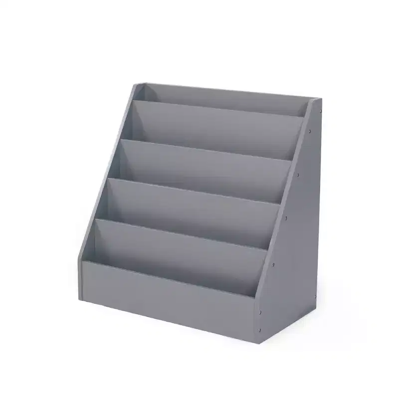 Kids' Explorer 4-Shelf Wooden Bookshelf Gray – 24