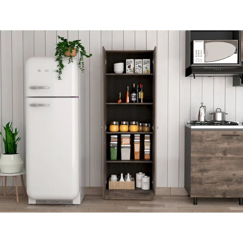 23.6 in. W x 71.1 in. H Freestanding Linen Cabinet with 5 Shelves