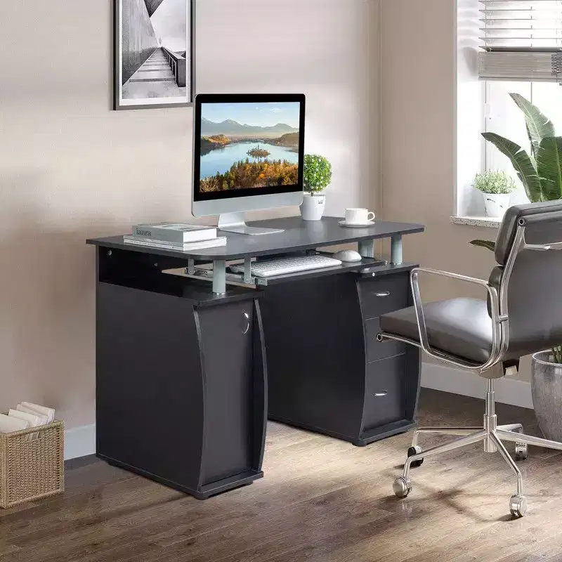 Karlhome 45.3in Solid Wood Computer Desk