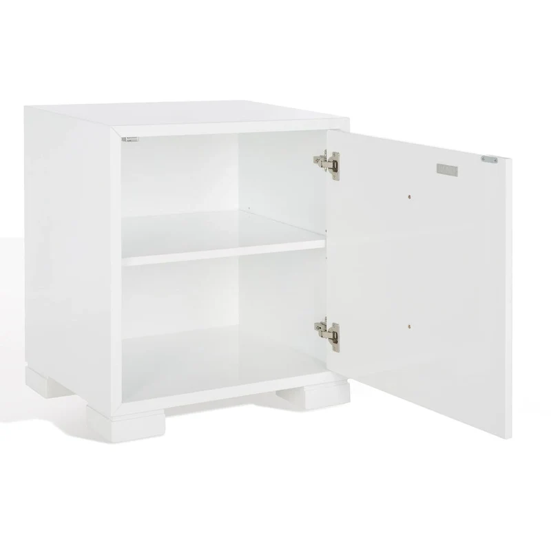 White/ Gold Lacquer Chest - 24Wx18Dx26H