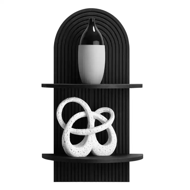 American Art Decor Lunar Ledges Wall Shelf Black