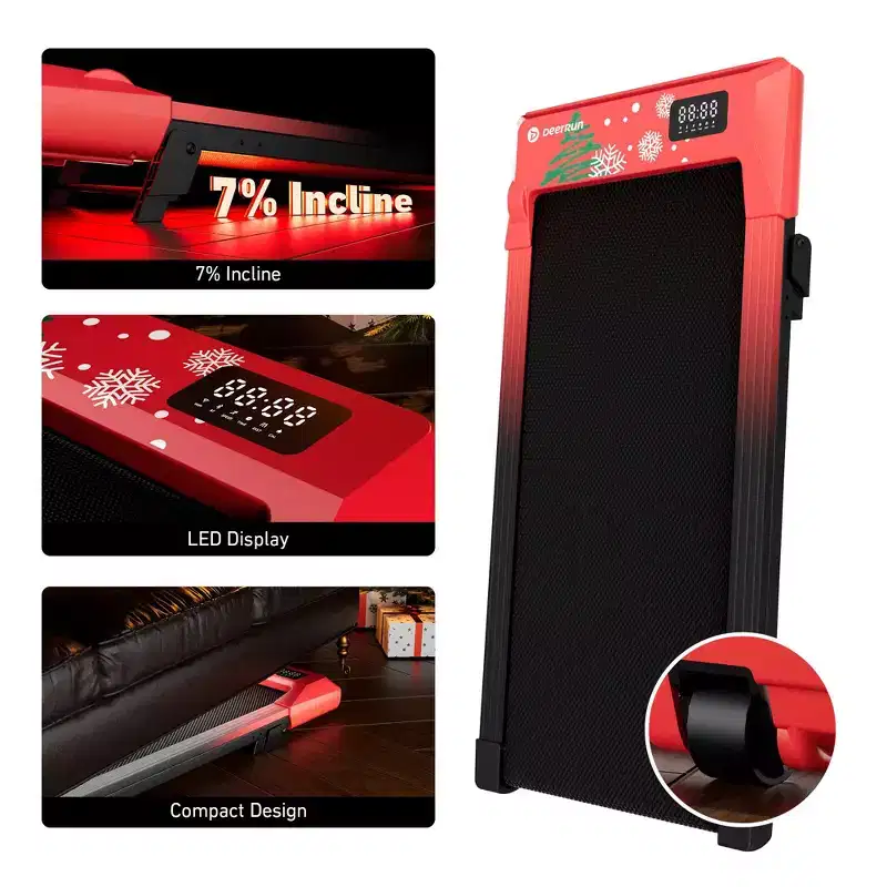 DeerRun Q2 Christmas Edition home use & light running 7% Incline Smart Walking Pad Treadmill