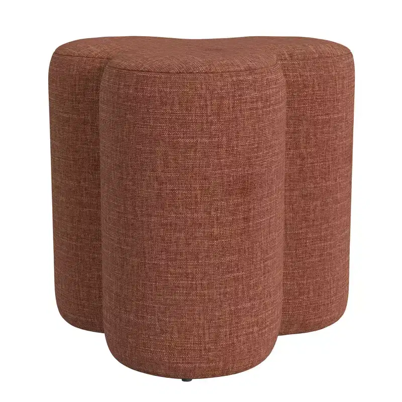 HomePop Clover Shaped Chenille Ottoman
