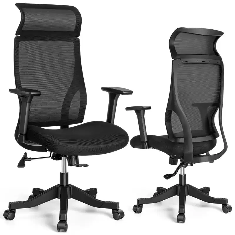 Ergonomic Mesh Office Chair with 3D Armrests Headrest and Lumbar Support