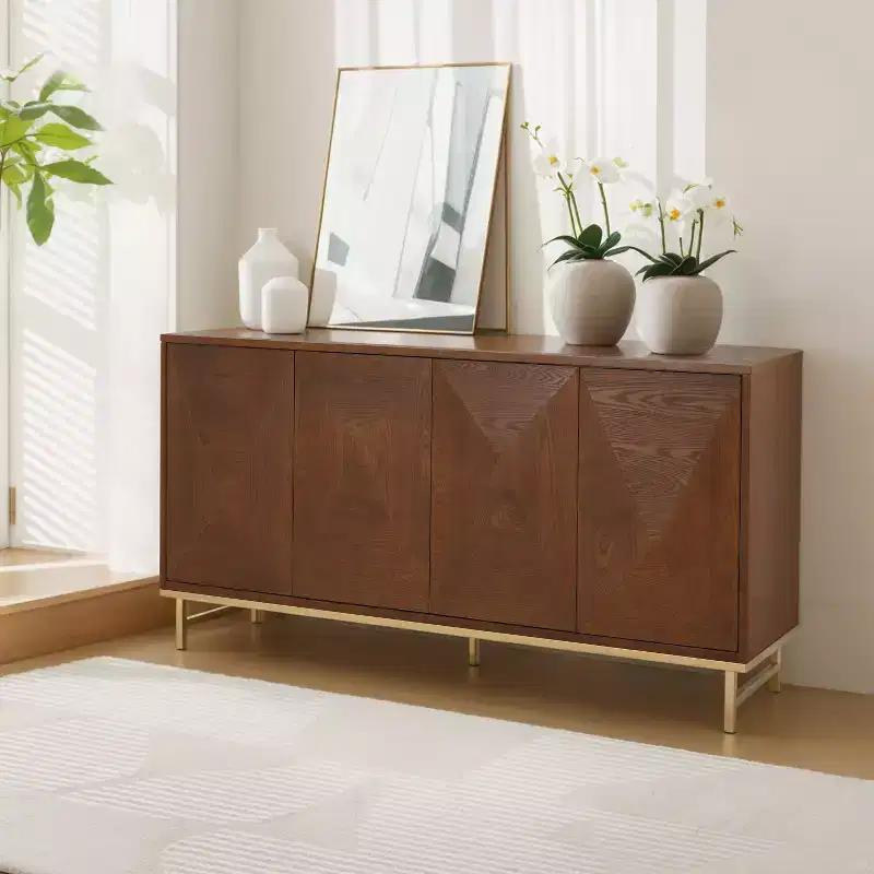 Christopher Knight Home Tamid Modern Wide Handcrafted Sideboard with Adjustable Shelves