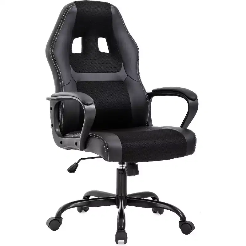 Office Chair PC Gaming Chair Desk Chair PU Leather Executive Computer Chair with Lumbar Support for Women & Men