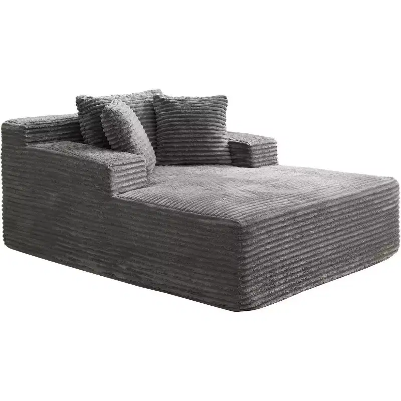 67x50x29 Cloud-Like Boneless Sofa Chair, Oversized Corduroy Chaise Lounge with Deep Seat, Sleeper Couch, for Living Room and Bedroom