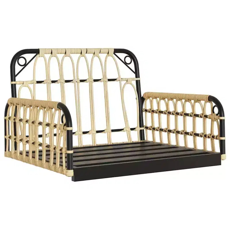 vidaXL Swing Chair Brown and black PE rattan Standard Durable