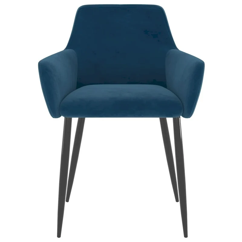 vidaXL Dining Chairs Upholstered Chair with Metal Legs for Living Room Velvet - 22 x 22 x 30.7