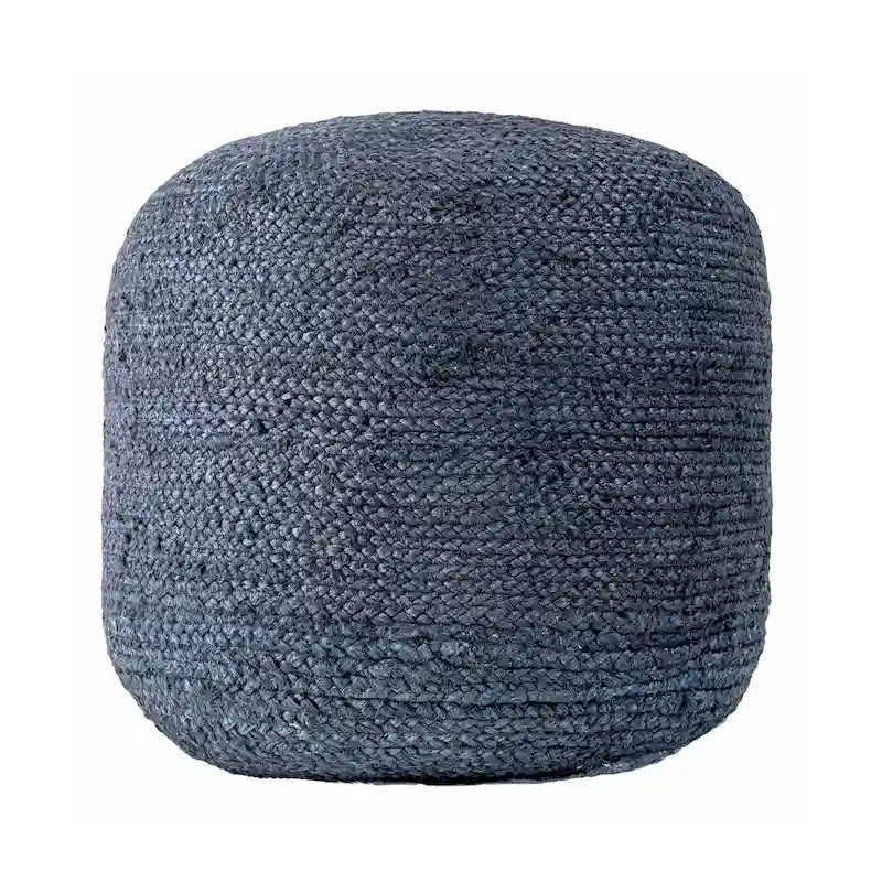 Nuloom Bristol Braided Solid Jute Ottoman Pouf