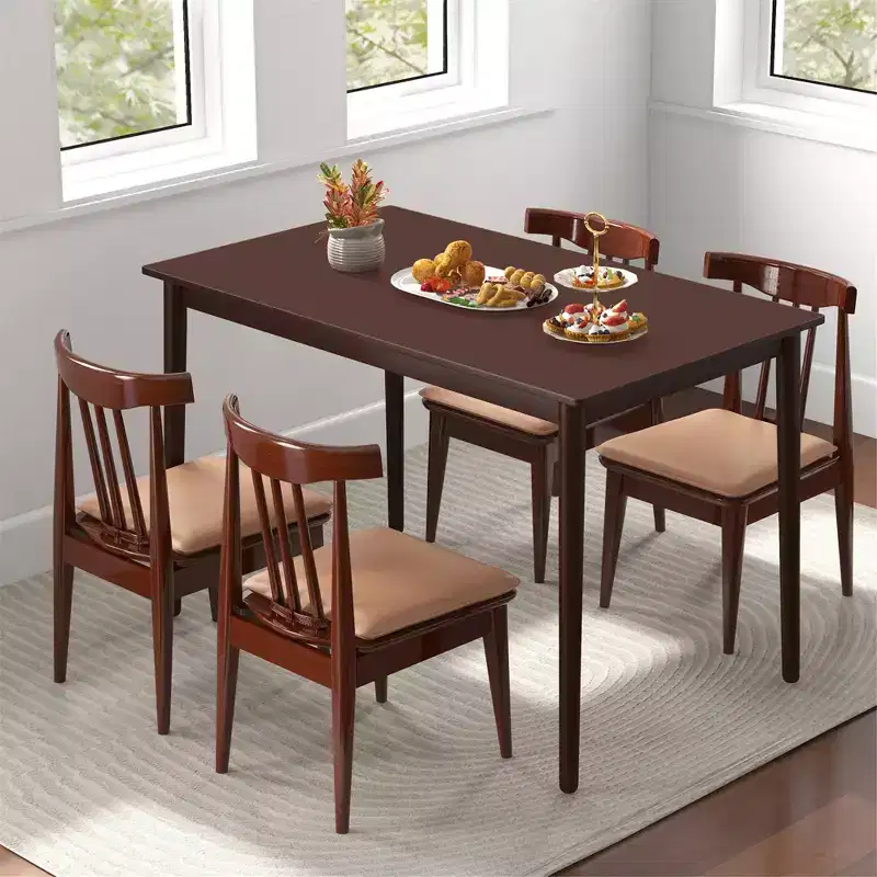 48 Rectangular Dining Table for 4 w/ Rubber Wood Legs Mid Century Modern