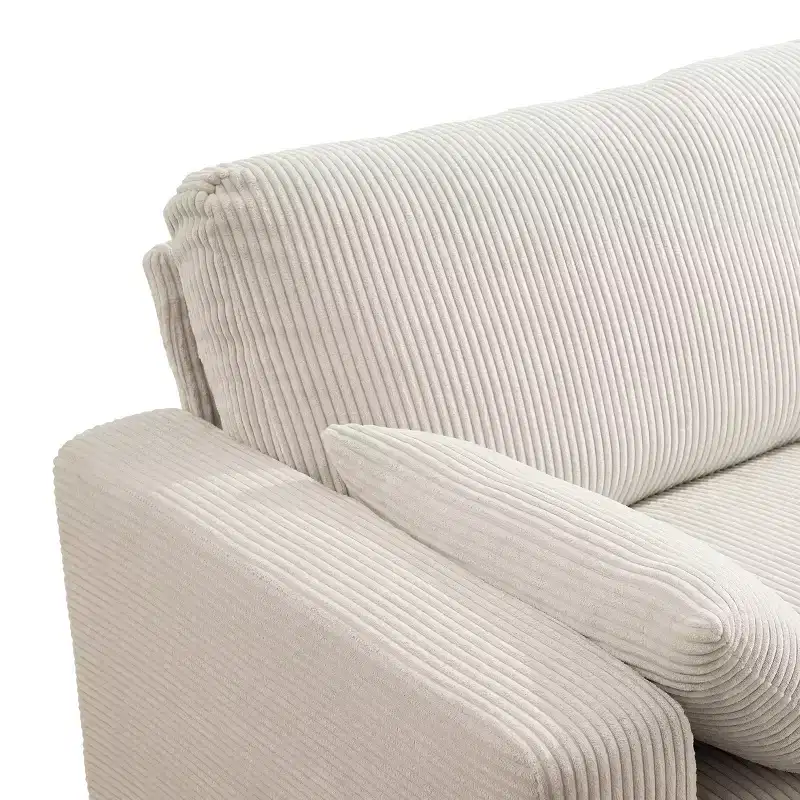Modern Fabric Upholstered Loveseat with Removable Covers