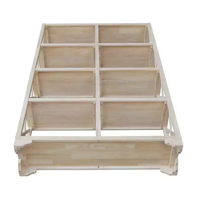 71.9" 8 Shelf Room Divider Unfinished - International Concepts: Farmhouse Style Bookcase, Hardwood Frame