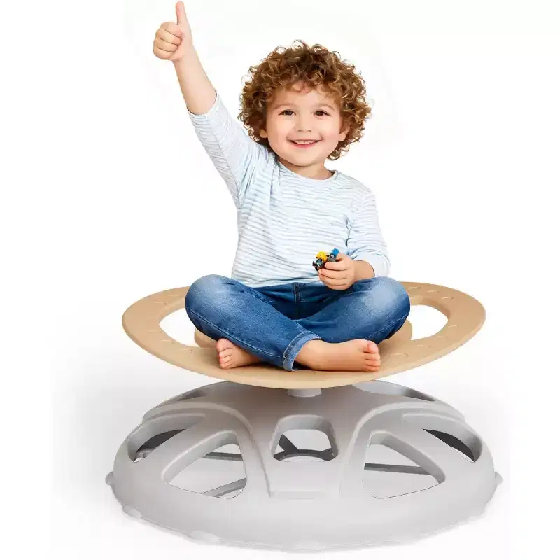 Garvee Kids Sensory Swivel Chair - Autism Spinning Chair with Safety Handle & Non-Slip Base, Enhances Body Coordination & Balance Training