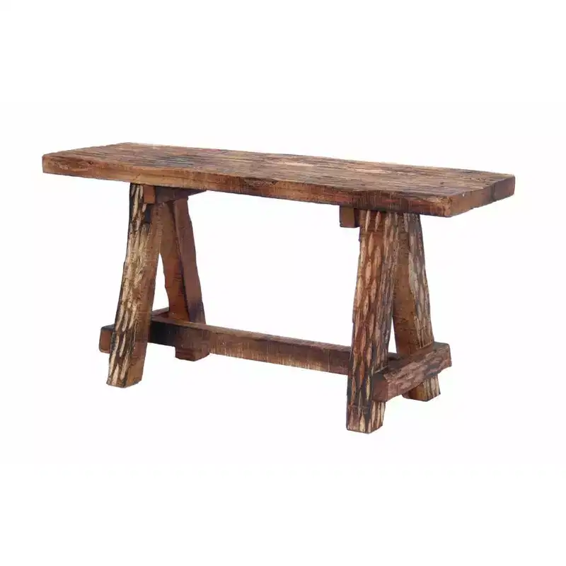 Royal Hampton Wooden Garden Patio Bench With Retro Etching