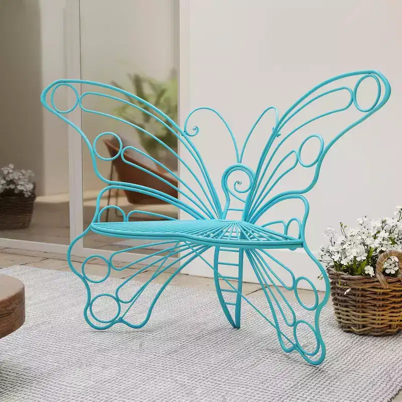 50 Sturdy Iron Butterfly Bench for Outdoor Spaces C Porch, Lawn, Garden & Yard Seating