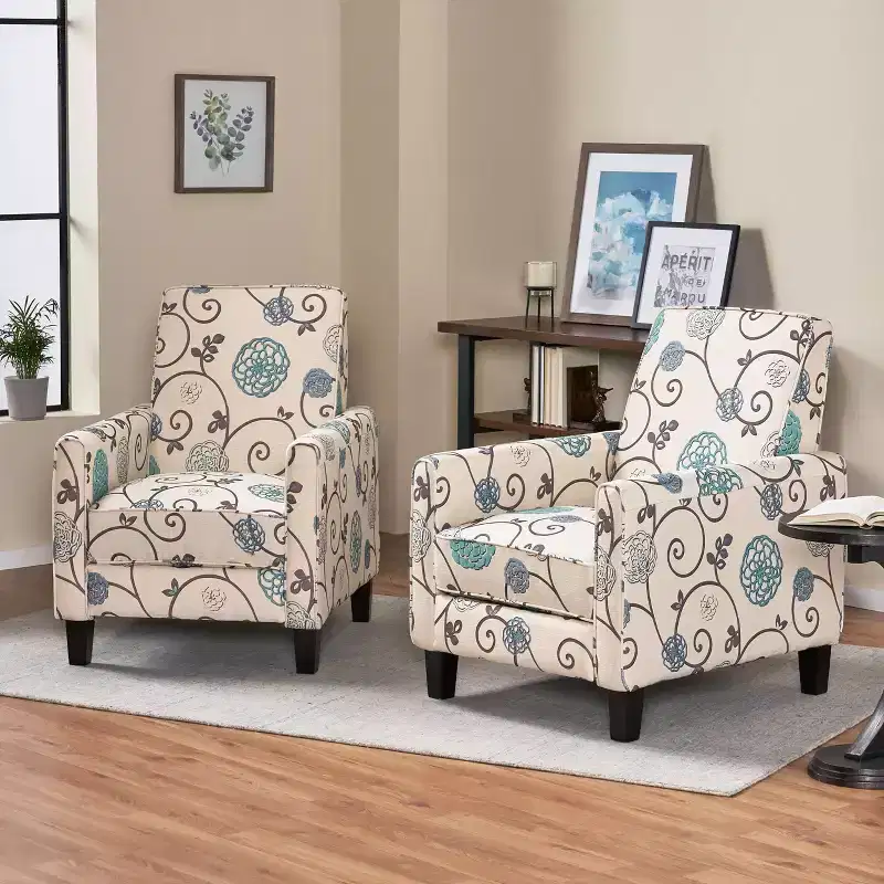 Set of 2 Darvis Contemporary Recliners - Christopher Knight Home