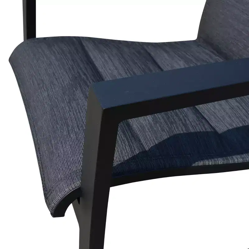 Horizon Balcony Padded Sling Swivel Stool Alum frame in powder coating.