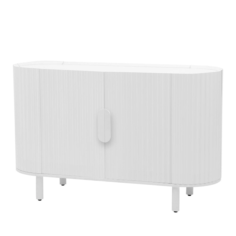 Merax Curved Design Light Luxury Sideboard with Adjustable Shelves