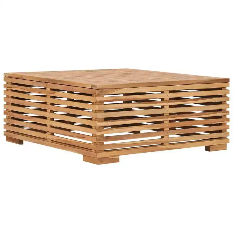 vidaXL Garden Table Dark Grey, Natural Teak Solid teak wood Medium