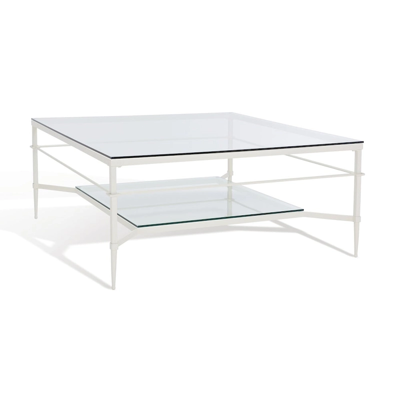 SAFAVIEH Couture Zilpha Cocktail Table - 43 In W x 43 In D x 20 In H - 43Wx43Dx20H