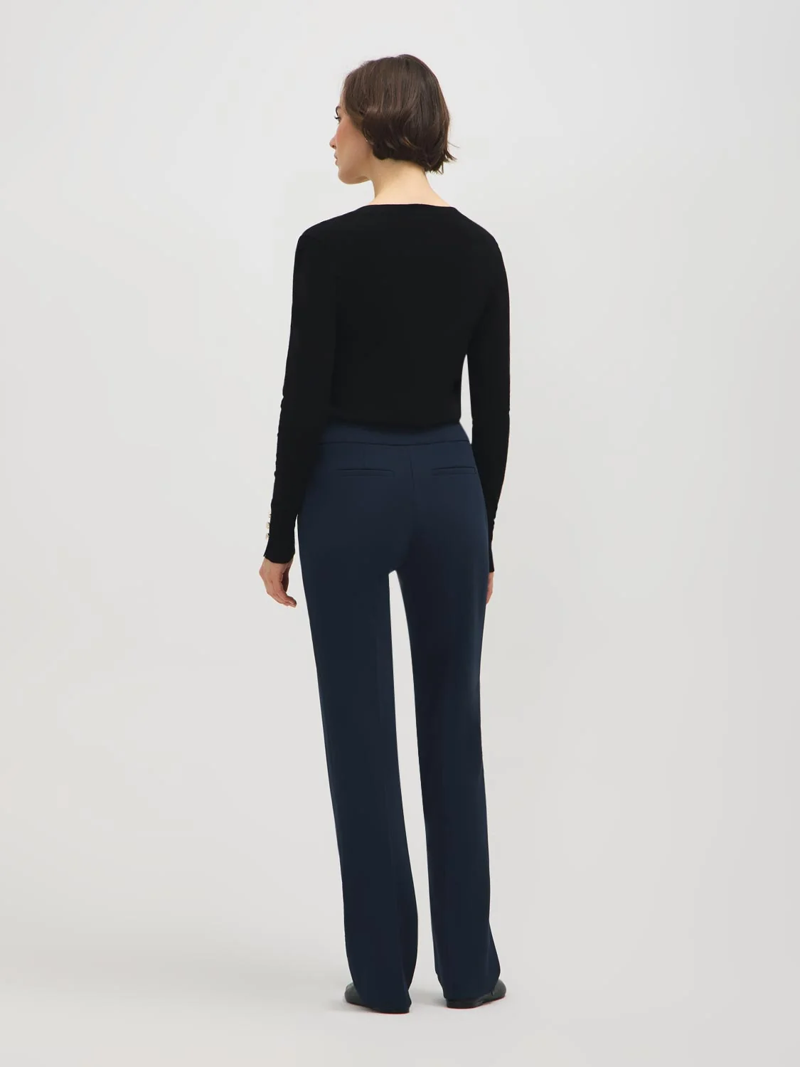 Straight Leg Crepe Pants