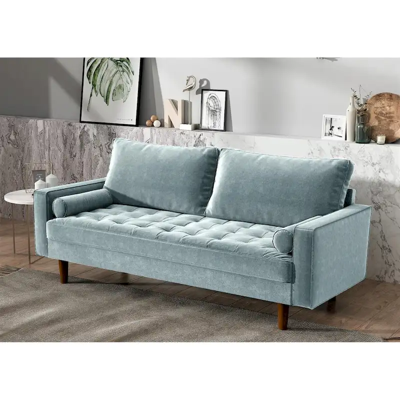 Velvet Mid-century Style Sofa