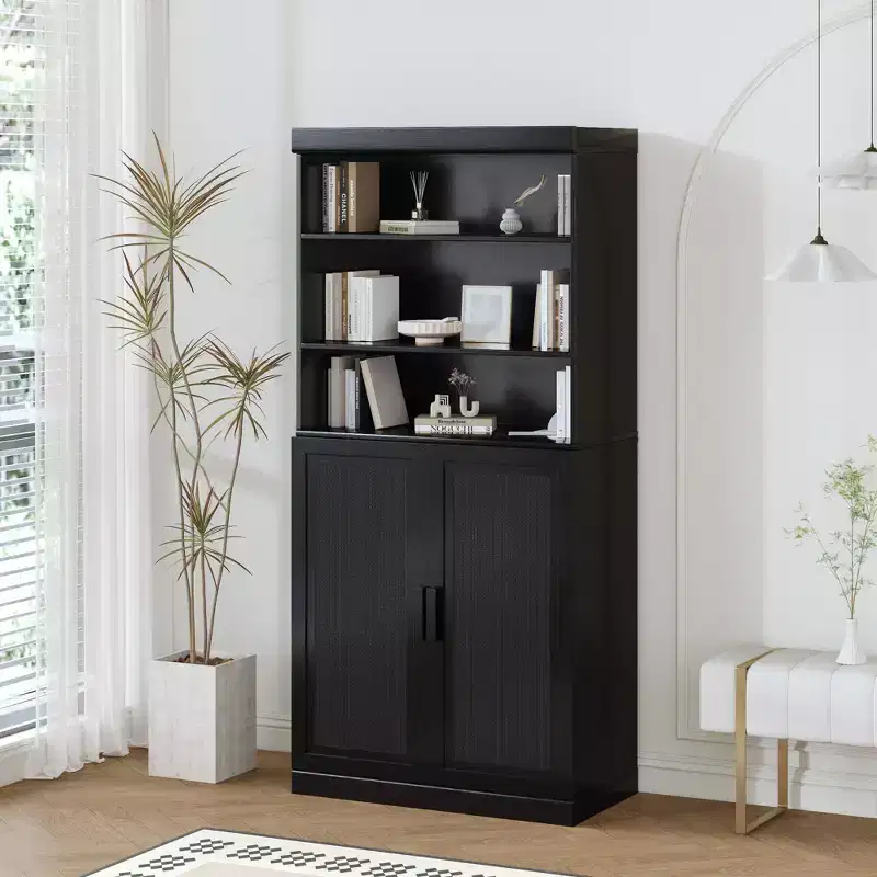 Wood Accent Cabinet with Adjustable Shelves