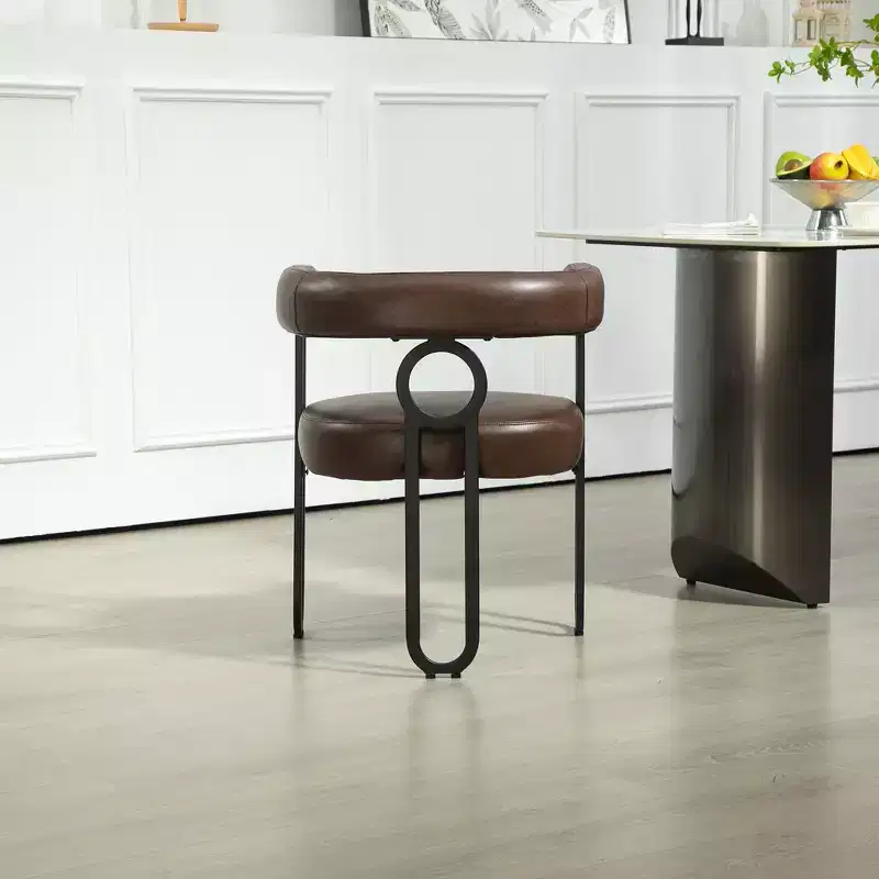Okak Modern Accent Chair, Contemporary Designed Chenille Fabric Upholstered Accent Chair Kitchen Armchair for Living Room set of 1