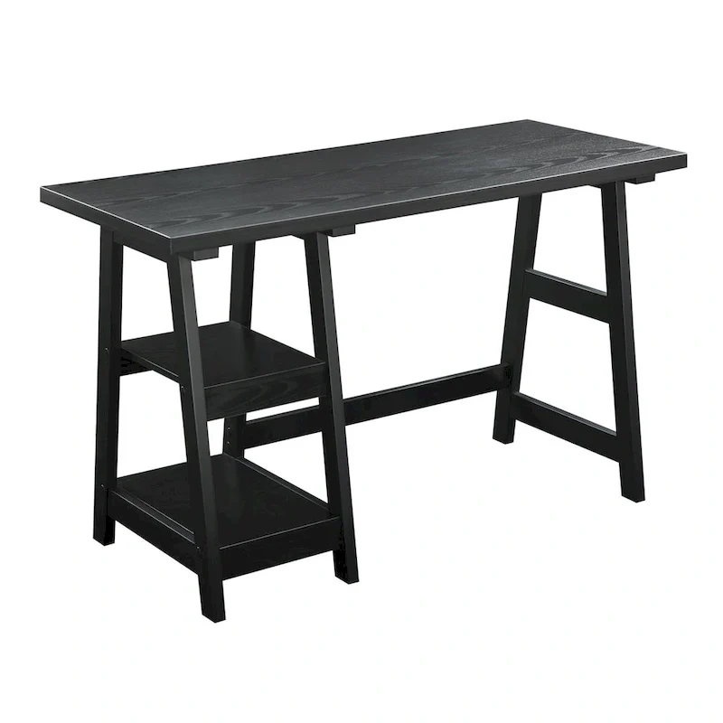Trestle Desk with Shelves