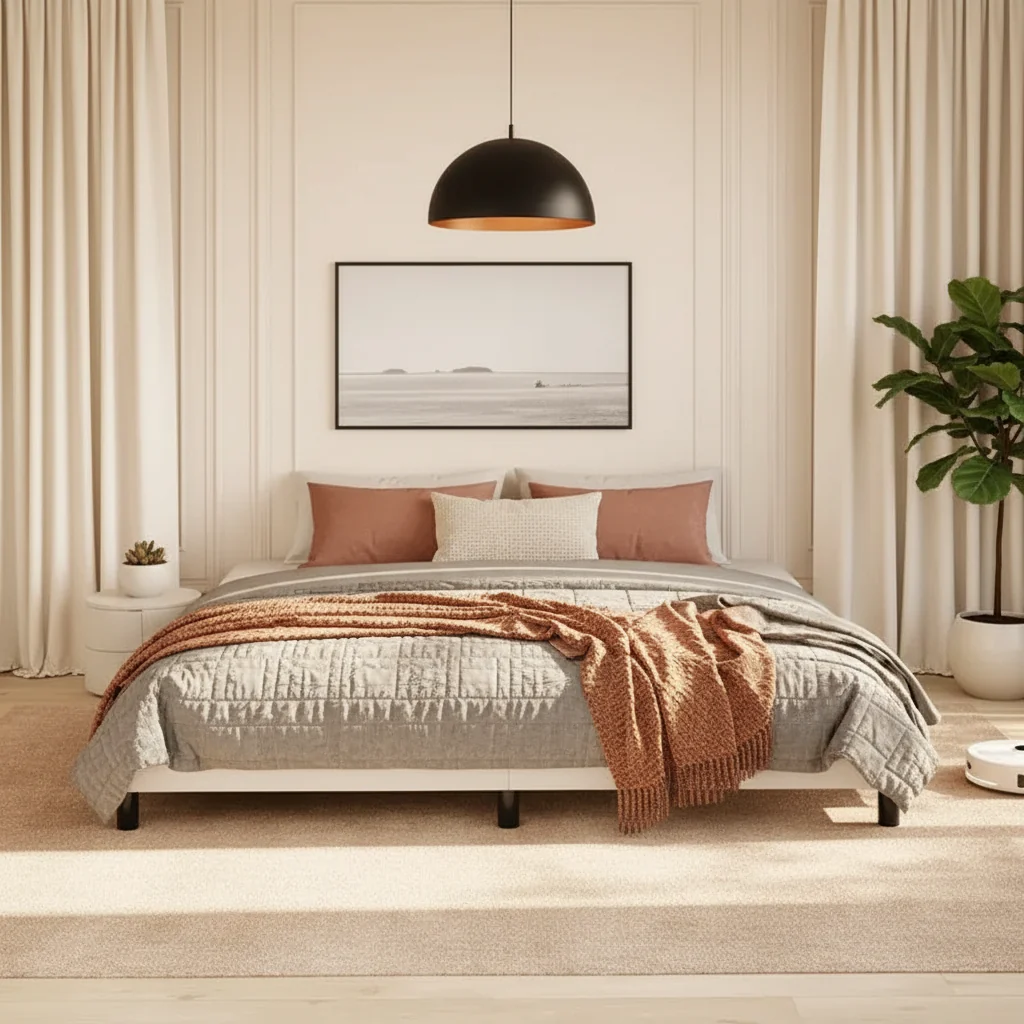 White Faux Leather King Bed Frame