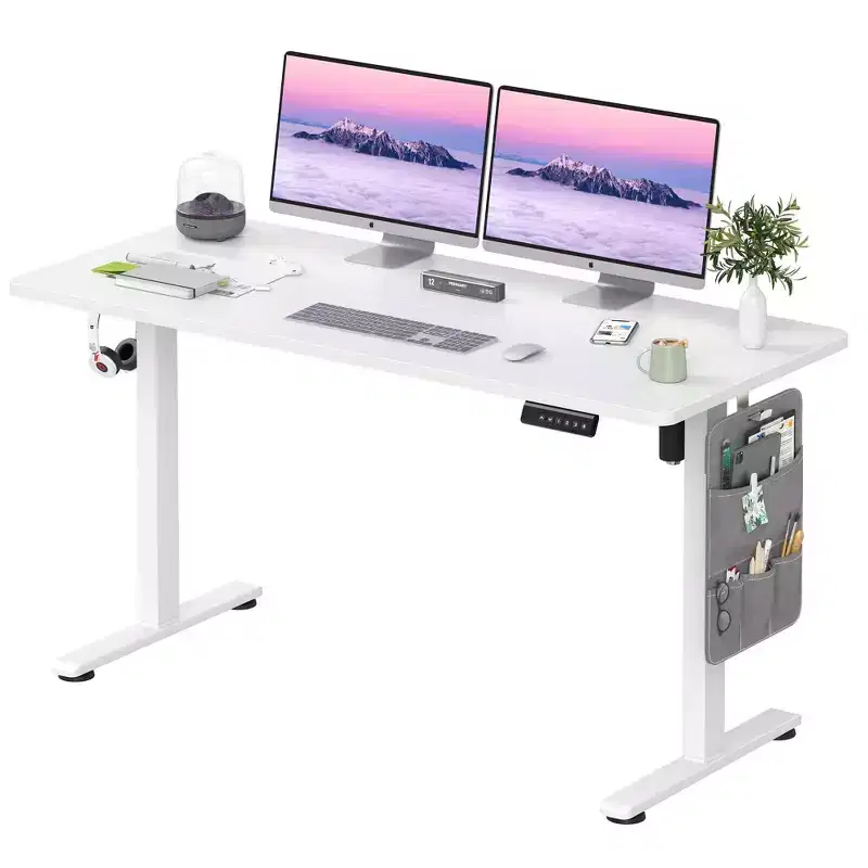 48x24 White Electric Standing Desk - Splice Board, Electric Height Adjustment