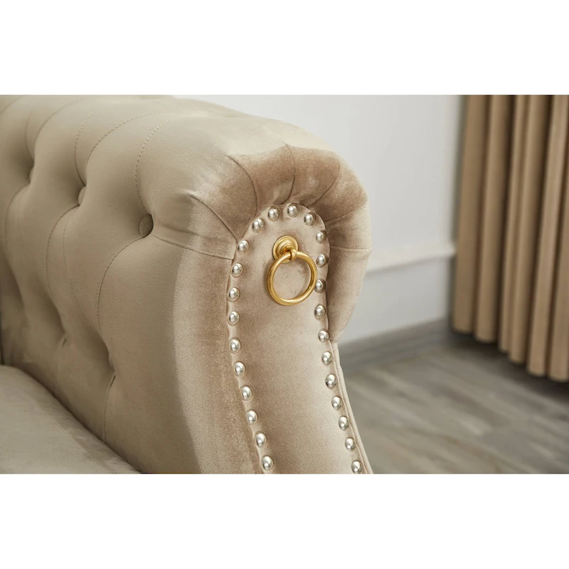 Velvet 2 Piece Loveseat and Sofa Living Room Set
