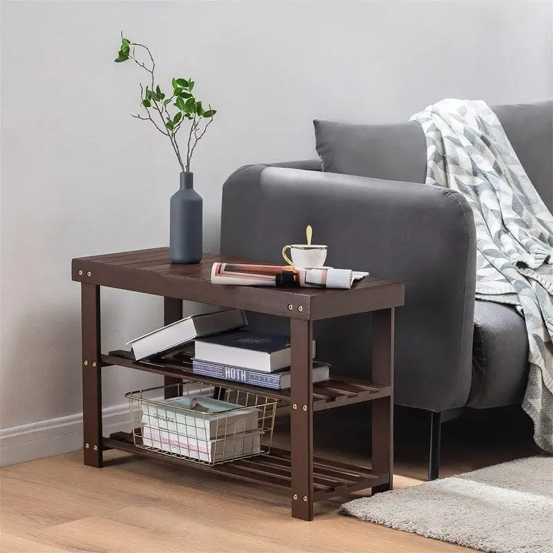 3-Tier Shoe Rack Bench - 11D x 27.6W x 17.7H