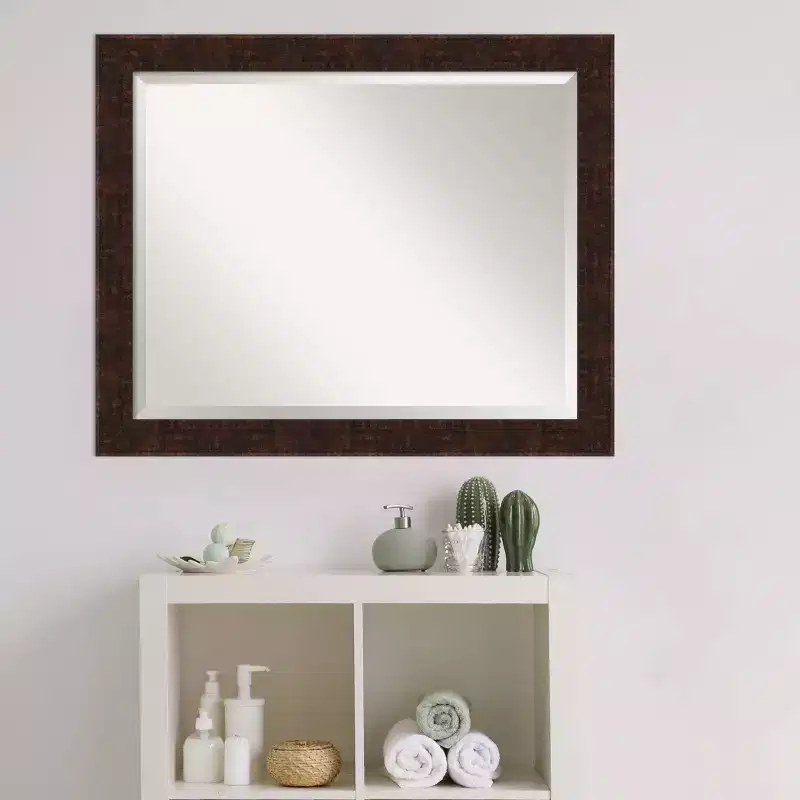 Polystyrene Square Bathroom Wall Mirror 24.12''H x 24.12''W