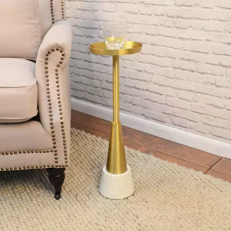 Carolina Living Barclay Small Drink Accent Table Gold