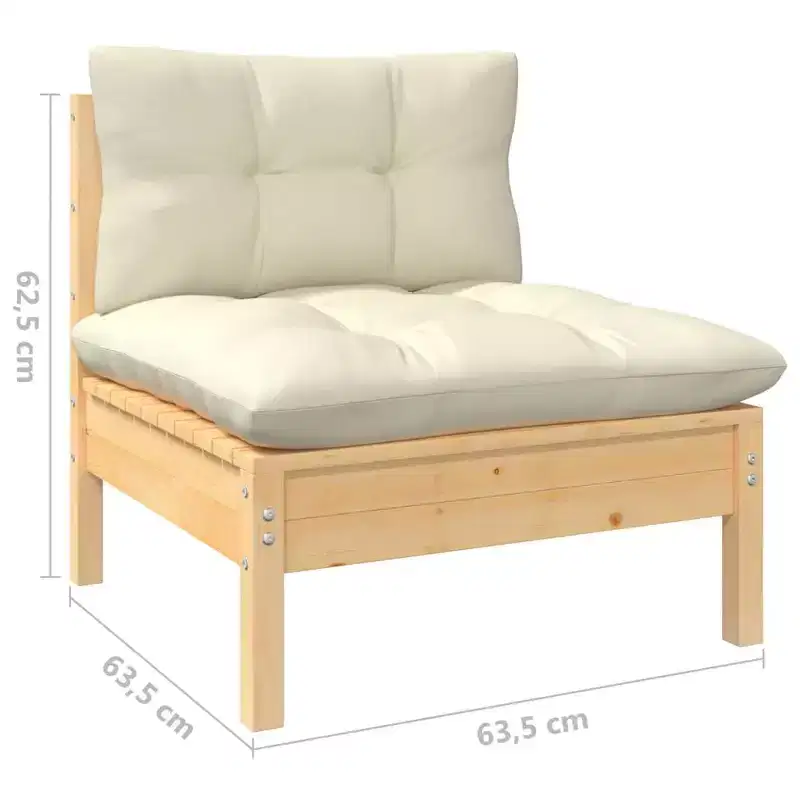 vidaXL Garden Lounge Set with and Cushions