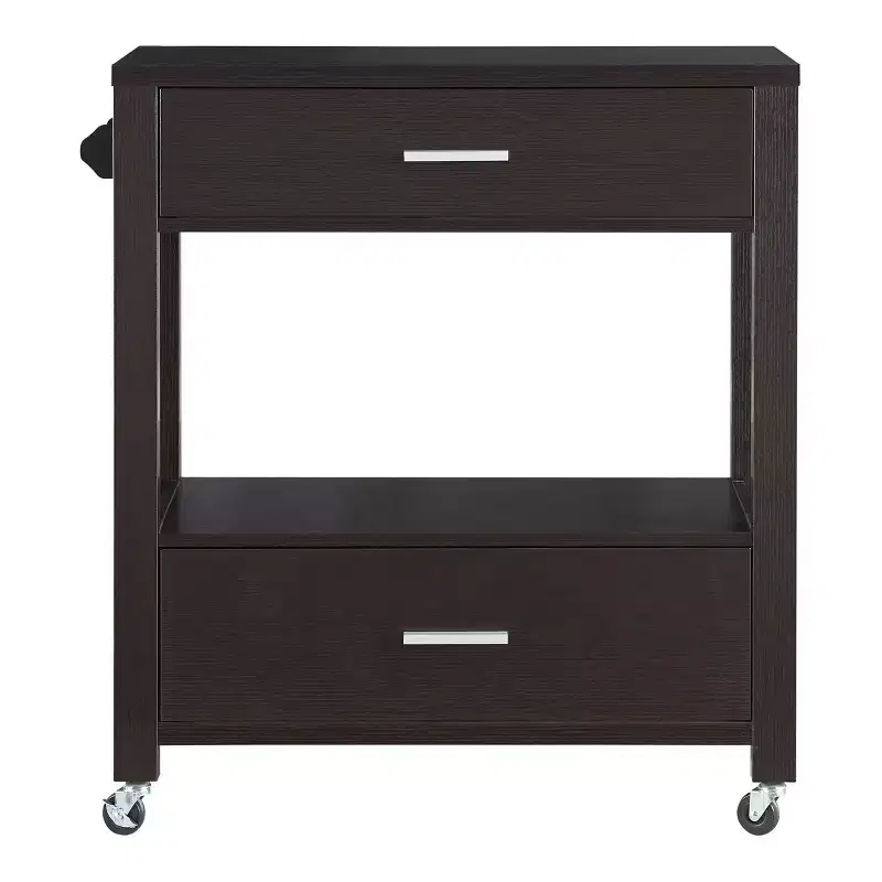 Umberra 2 Drawer Kitchen Cart Red Cocoa - HOMES: Inside + Out: Modern Mobile Island, Storage & Casters