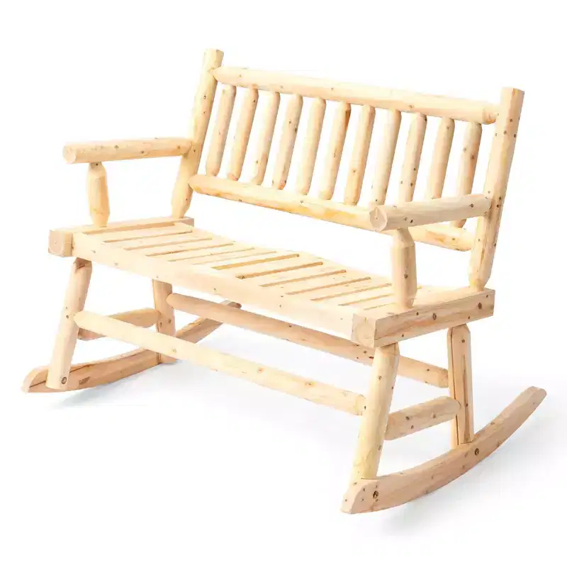 Karl Home | 44 in. Solid Wood Outdoor Rocking Bench