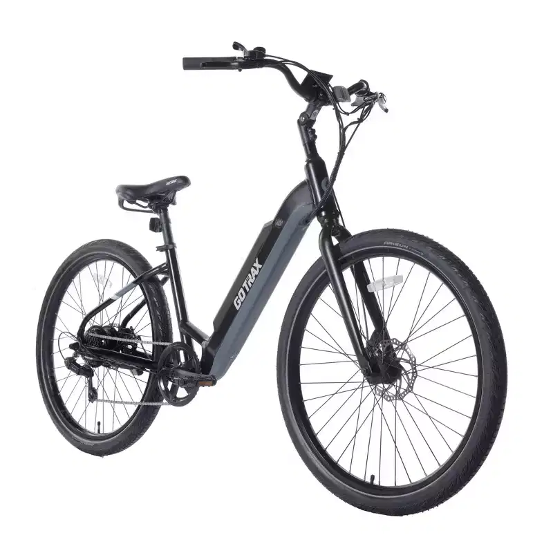 GOTRAX Adult Transit 27.5 Step Through Electric Hybrid Bike