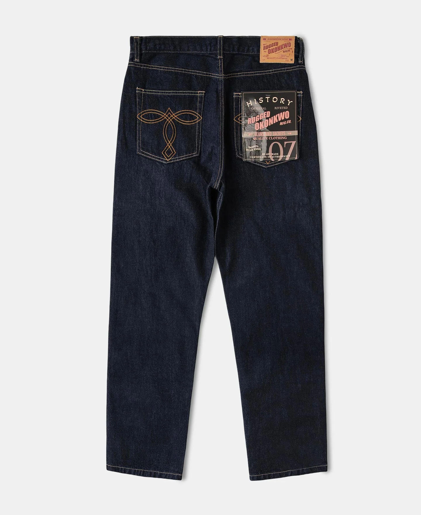 13.2 oz Embroidered Pocket Denim Jeans - Prewashed