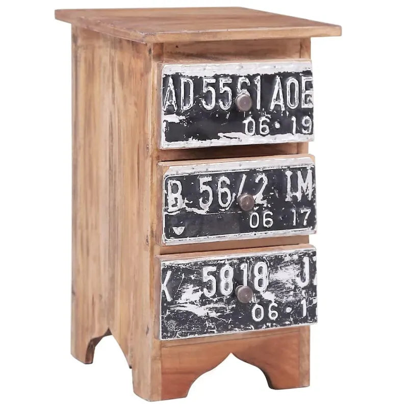 Bedside Cabinet Solid Wood Mahogany