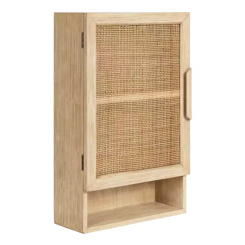 All Things Decor Ori Rattan Wall Cabinet Natural